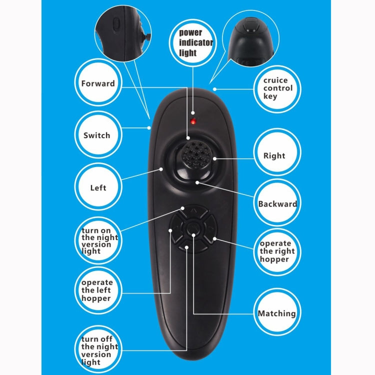 D13C remote control with power indicator light and direction and hopper buttons