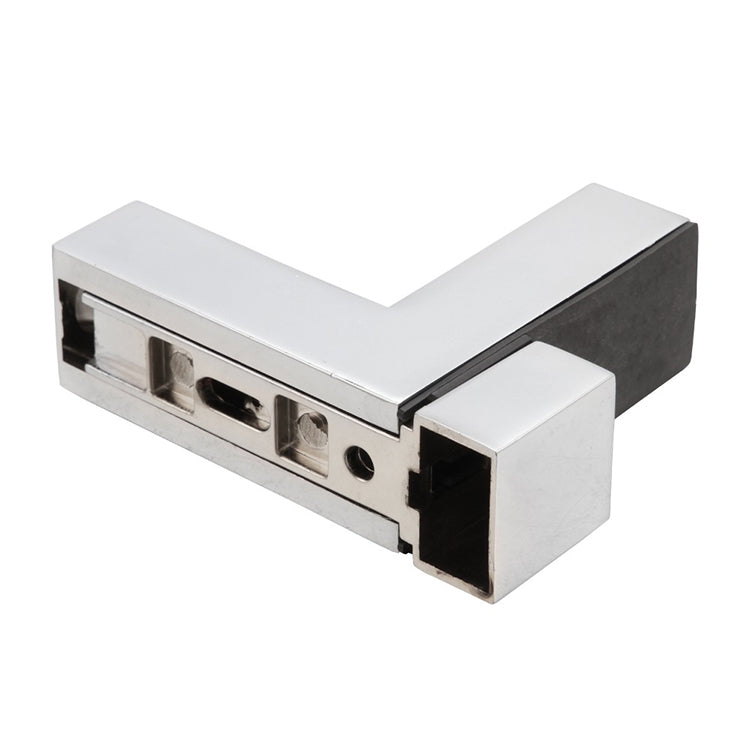 Metal fixed glass clip bracket with side opening and mounting slots