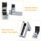 Brushed glass clamp bracket with anti-corrosion finish and adjustable back slot