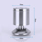 Stainless steel furniture foot leg with round top and wide base, 80mm height
