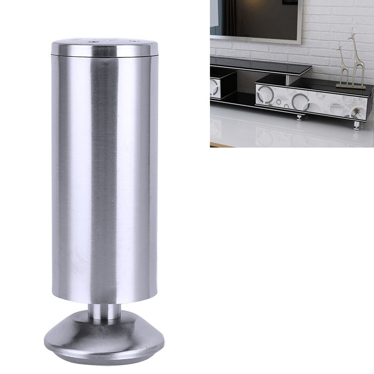 Stainless steel cabinet foot, cylindrical column with round base