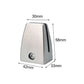Silver flat aluminum desk partition clip showing side profile and dimensions