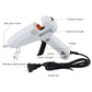 White hot pneumatic glue gun with alloy nozzle, trigger, and attached power cord