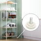 Adjustable leveling foot with threaded screw and white round base for furniture