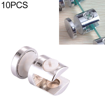 Bright zinc alloy glass fixing clamp with base for 8mm cylindrical glass