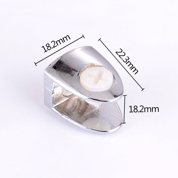 Bright chrome zinc alloy glass fixing clamp nail with size measurements
