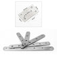 Stainless steel L-bracket and straight connector plates with screw holes, set of 10