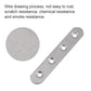 Brushed stainless steel connector bar with round mounting holes