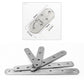 Set of stainless steel straight bracket connectors with multiple mounting holes