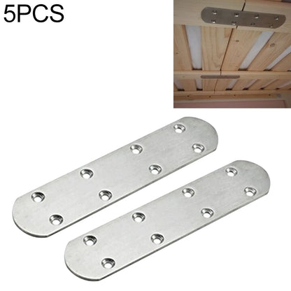 Stainless steel straight connecting plates with multiple mounting holes, two-piece set