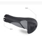 Mountain bike handlebar rubber grip with black body and gray textured center pad