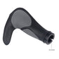 Black rubber grip end with horn opening and textured gray anti-slip pad section.