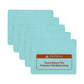 Welding helmet protective film cover set, turquoise covers with orange Please Remove warning