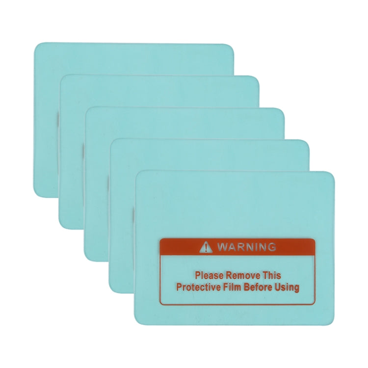Welding helmet protective film cover set, turquoise covers with orange Please Remove warning