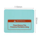 Turquoise welding helmet protective film cover with WARNING label, 115x96mm