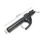 Black welding clamp electrode holder with curved grip and copper contact