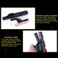 Black welding clamp electrode holder with exposed copper electrode clip