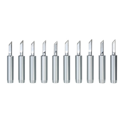 Set of 10 narrow soldering iron tips for 900M-T-SK, lead-free, metal conical ends