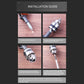 Manual steel hand drill with keyed chuck and drill bit shown on wood surface
