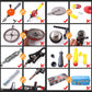 Manual hand drill with metal chuck and drill bit shown in multiple angles