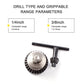 Manual hand drill chuck with metal gear head and black T-handle crank