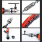 Manual hand drill parts set with orange disc, steel chuck, and crank components