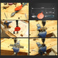 Manual hand drill working on a woodworking jig to drill holes in wood