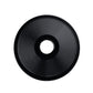 CNC aluminum bike headset cap, dark black round design with central mounting hole