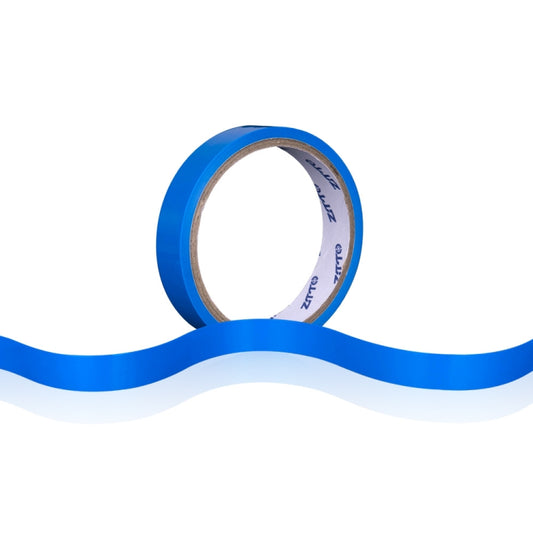 Blue ZTTO tire liner tape roll with inner backing exposed, ready for installation.