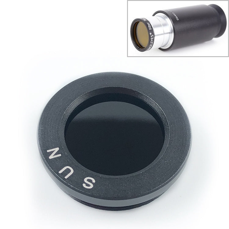 1.25-inch telescope color filter with dark lens and black outer ring
