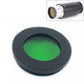 1.25-inch astronomical telescope filter with green lens and black housing