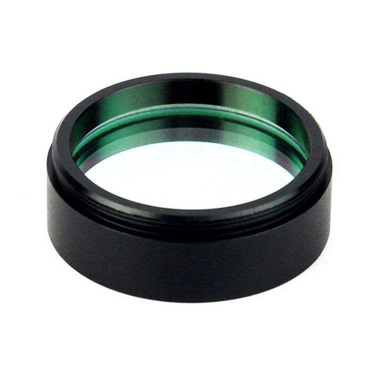 Black telescope UHC filter with green-tinted glass visible in the front opening