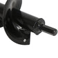 Close-up of black spiral auger drill bit shank with mounting hole
