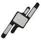Black knee brace pad with wide strap and two securing bands
