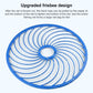 Round throw net with blue rim and radial white/blue cords in concentric circles
