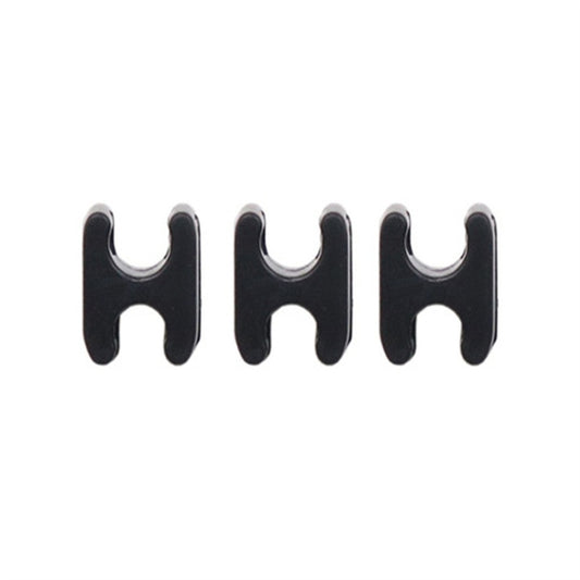 Black cable clasp clips, multiple curved hold supports