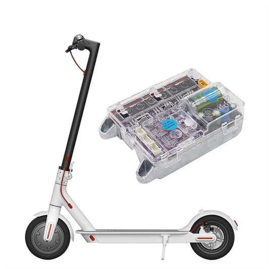 Xiaomi M365 Pro scooter motherboard controller board with clear casing and electronics