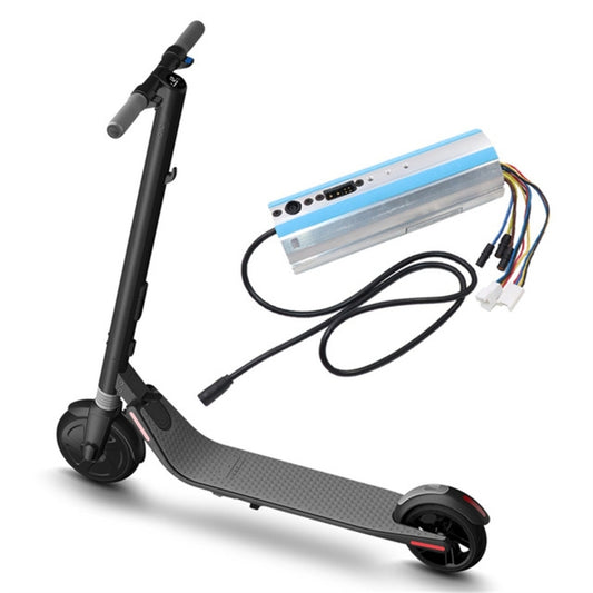 Electric scooter controller module with blue-capped wiring harness and connectors
