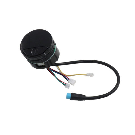 Electric scooter dashboard sensor cap with attached cables and multi-color wire leads