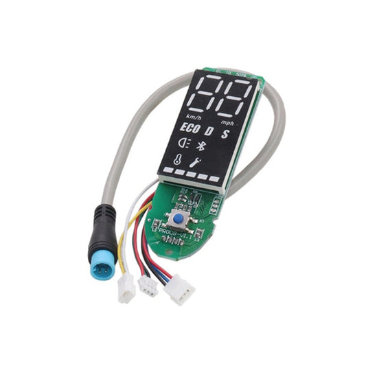Electric scooter instrument circuit board with LED screen, wiring cables, and control board