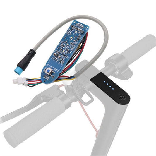 Electric scooter dashboard circuit board module with wiring harness and connectors