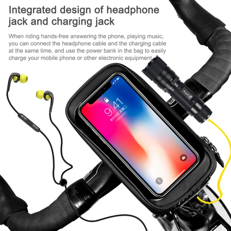 WILD MAN E1 bike phone bag with headphone and charging cable pass-through ports