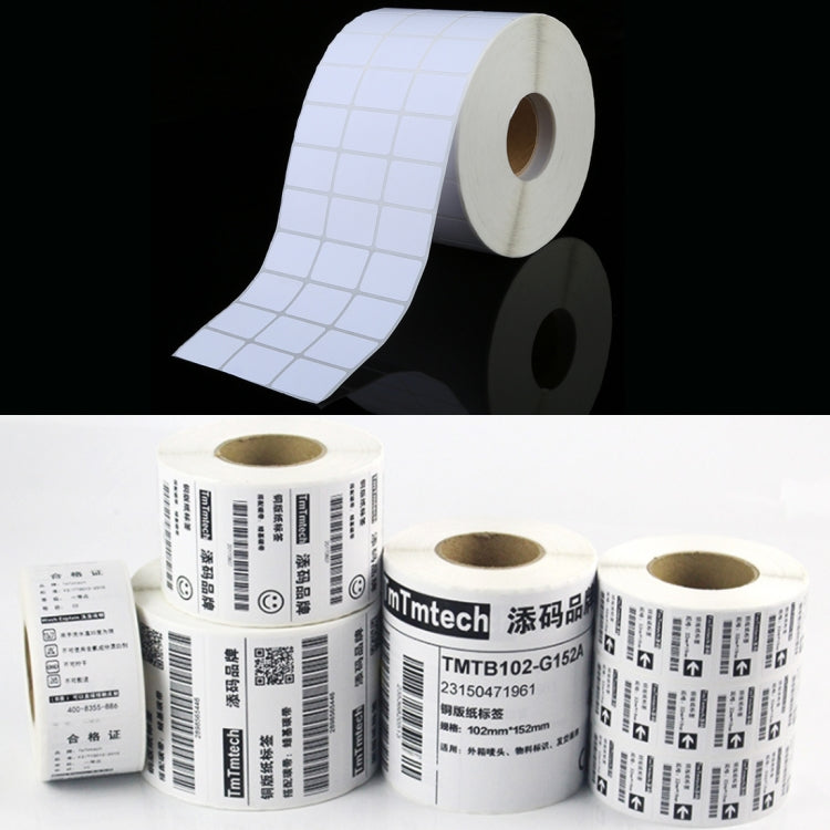 White 20x30 mm label sticker roll with grid backing for label printing