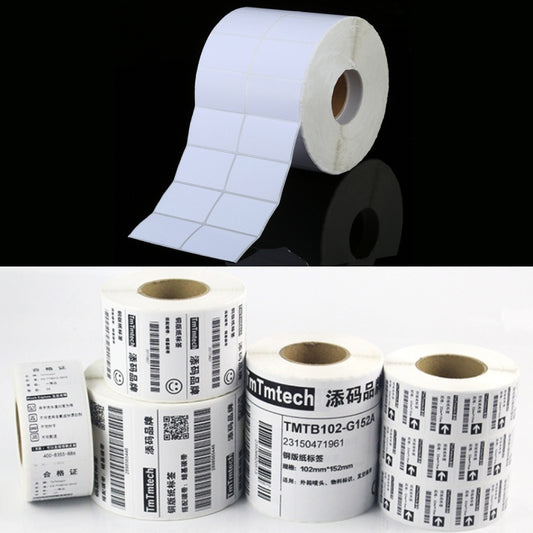 30x50mm white label sticker paper roll, grid sheet with printed barcode labels