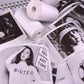 Thermal label printer paper roll set, white rolls with center holes