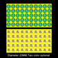 Sheet of round QC Pass stickers in a grid, repeating QC Pass text