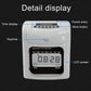 Electronic time recorder front panel with LCD screen and control buttons, white