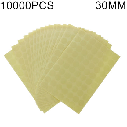 Transparent round self-adhesive sealing stickers, 30mm, stacked sheets