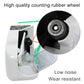 Portable money counter showing rubber counting wheel and low-noise design