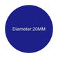 Sapphire blue round sticker label, 20mm diameter